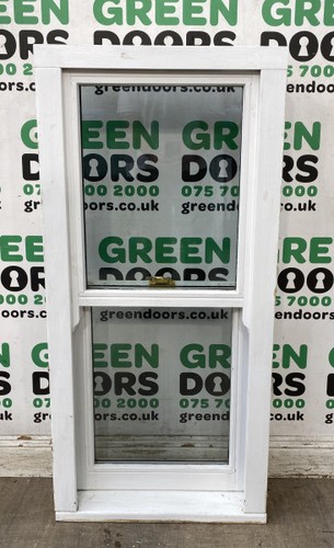 Used white wooden box sash - white,